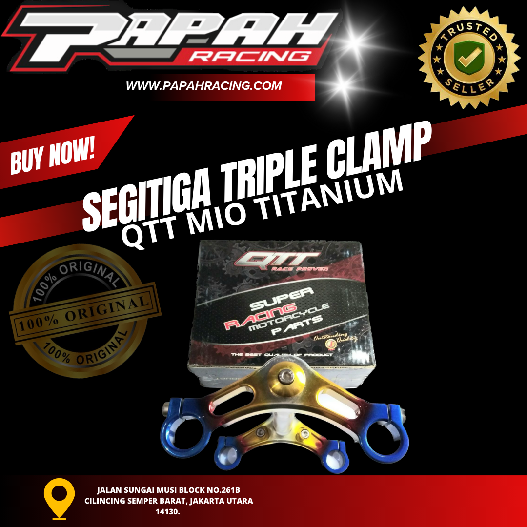 SEGITIGA TRIPLE CLAMP QTT MIO TITANIUM 